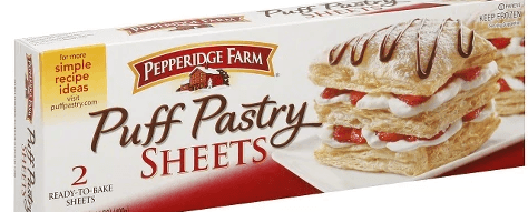 Picture of Pepperidge Farm’s Puff Pastry sheets box.