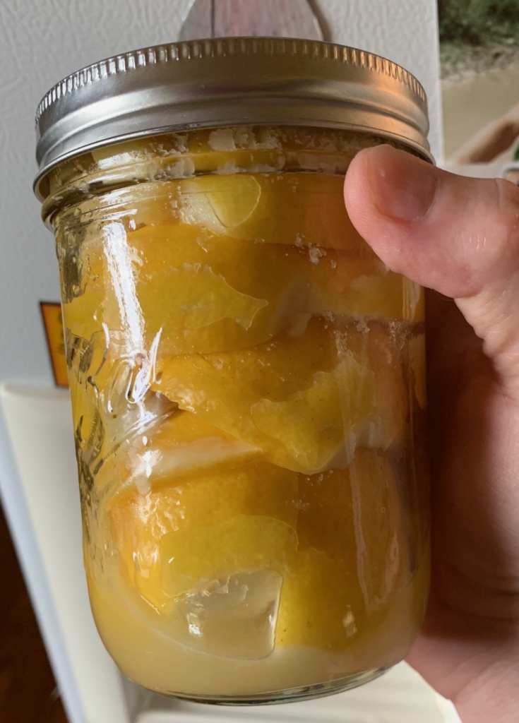 My jar of preserved lemons.