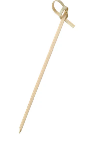 A picture of a round wooden skewer.