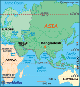 Locator Map of Bangladesh