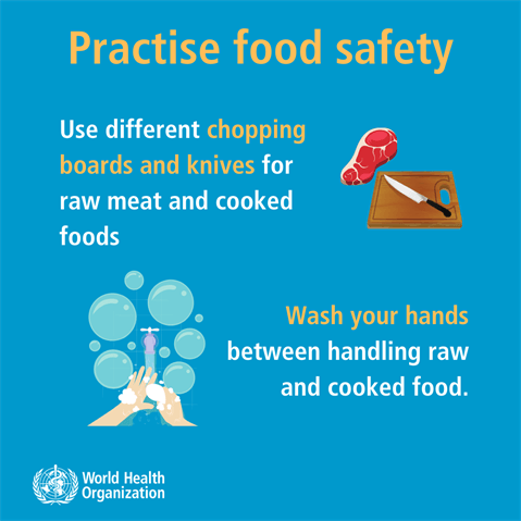 WHO Graphic on practicing food safety