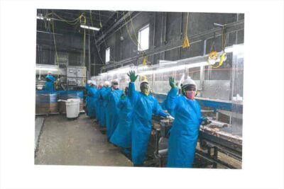 Photo of a meat processing plant