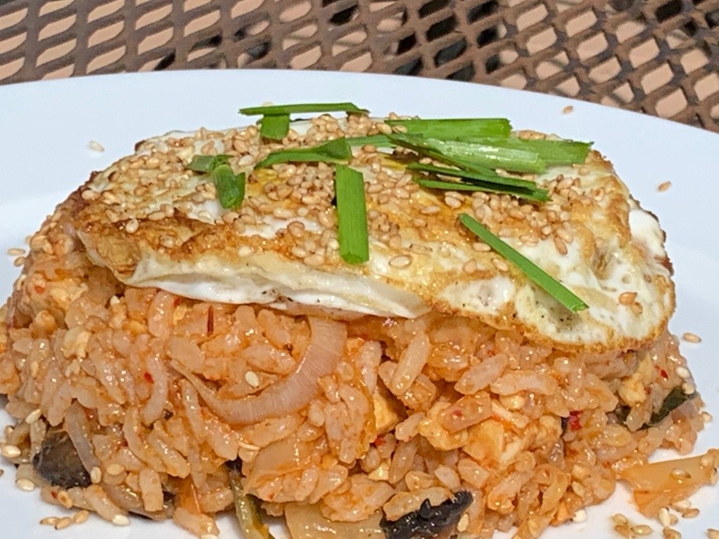 Image of my Korean kimchi fried rice.