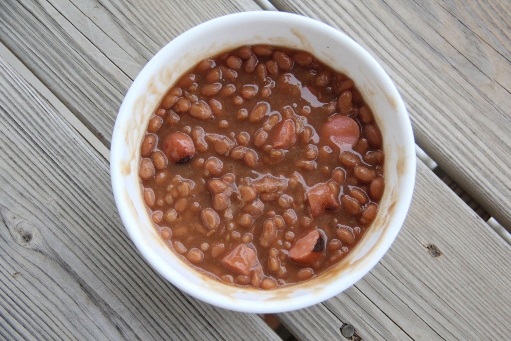 A bowl of Beanie Weenies or Frank n’ Beans.