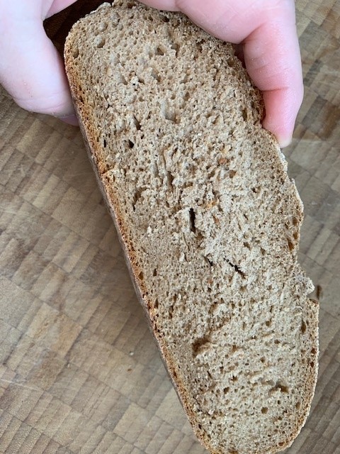 A close up I took to show how dense the bread is.