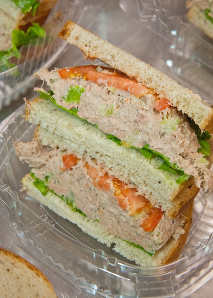 A tuna fish sandwich.