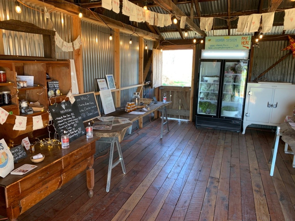 A picture of the left side of the farm stand.